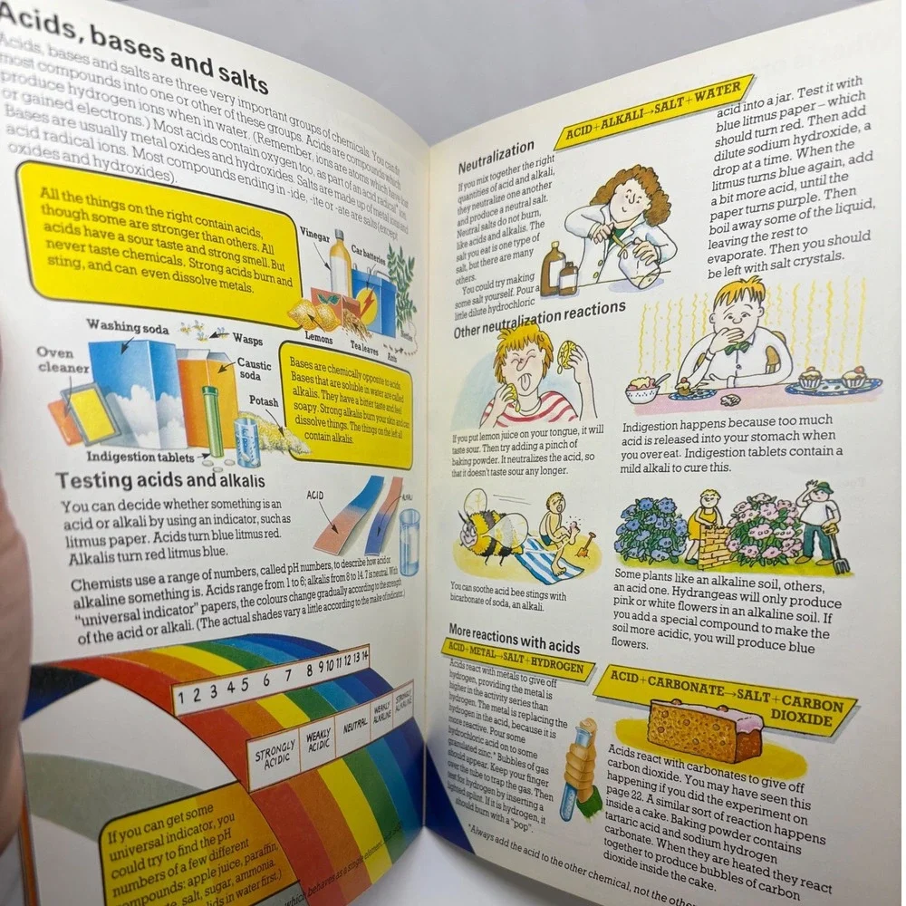 Vintage Usborne Robotics and Chemistry Science Books 1980s Hayes‎ STEM Set